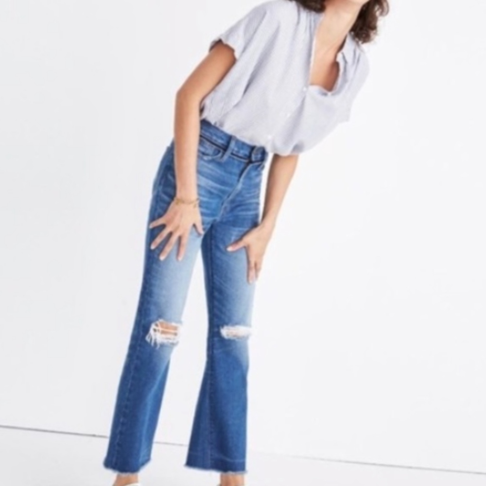 Madewell Retro Cropped Bootcut Jeans